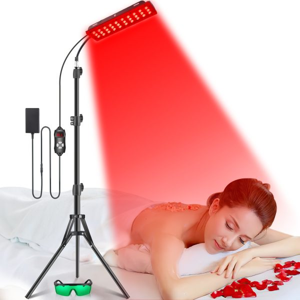 1-Pack Red Light Therapy Lamp For Mother'S Day Gift, Adjustable Stand With Dual Wavelength 660nm Red & 850nm Infrared Light Device, Home Body Facial Care Equipment