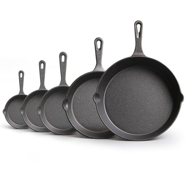 [Cast Iron Skillet] 3pcs/4pcs/5pcs Cast Iron Skillet Set | 6 Inch/8 Inch/10 Inch Cast Iron Frying Pan, Household Pan, Kitchen Accessories, Home Cook, Cast Iron Pan Without Coating Set