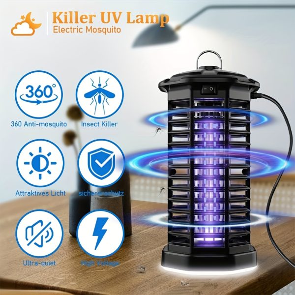 Bug Zapper Outdoor Indoor Electric Mosquito Lamp Fly Zapper Killer Effective 4200V Plug In for Home Patio Office Courtyar
