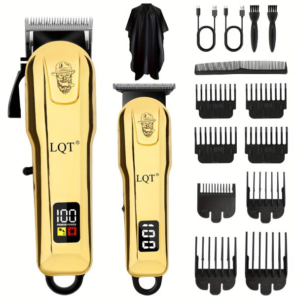 LQT 2/3pcs Electric Hairdressing Set/Men's Professional beauty and hairdressing Set/Holiday Gift Box/Suitable for families and barber shops/Digital display/LCD display screen/USB charging/ the perfect holiday gift for Father's Day and Valentine's Day - Image 7