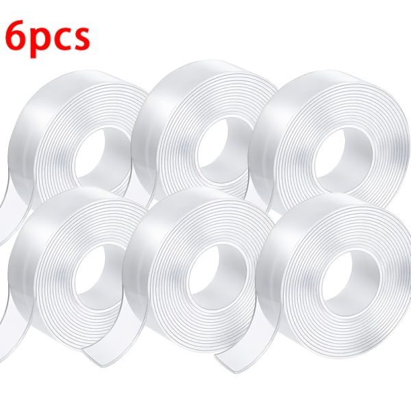 6/3pcs Super Strong Double-sided Tape, Heavy-duty Nano Double-sided Tape, Reusable, Seamless And Washable Transparent Double Tape, Strong Adhesive Strip, Suitable for Homes, Offices And Cars - Image 4