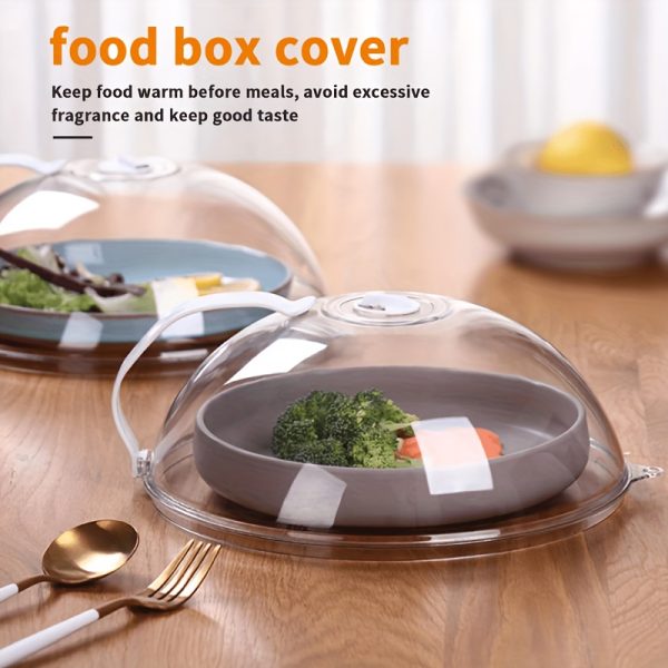 [Microwave Food Cover] 1pc Microwave Food Cover, Splash Proof Food Cover Lid with Steam Vents And Handle Microwave Oven Heating Cover, Steam Vent Microwave Oven Tray Cover Bowl Cover, Easy to Grip, Suitable for Microwave Ovens And Kitchen Supplies - Image 3