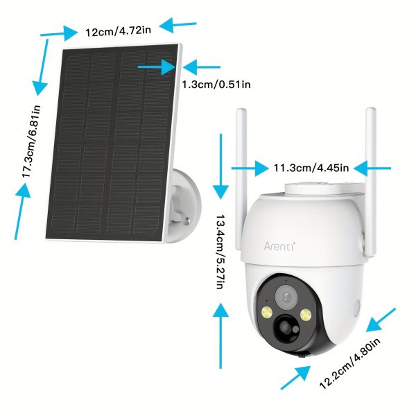 4pcs Solar Powered Outdoor Wireless Security Camera 1296P FHD, 3MP FHD Video Resolution Battery Powered CCTV Camera for Home Security Cloud/SD No Monthly Fee AI Motion Detection Spotlight IP65 Waterproof Color Night Vision 2-Way Audio View App Control - Image 4