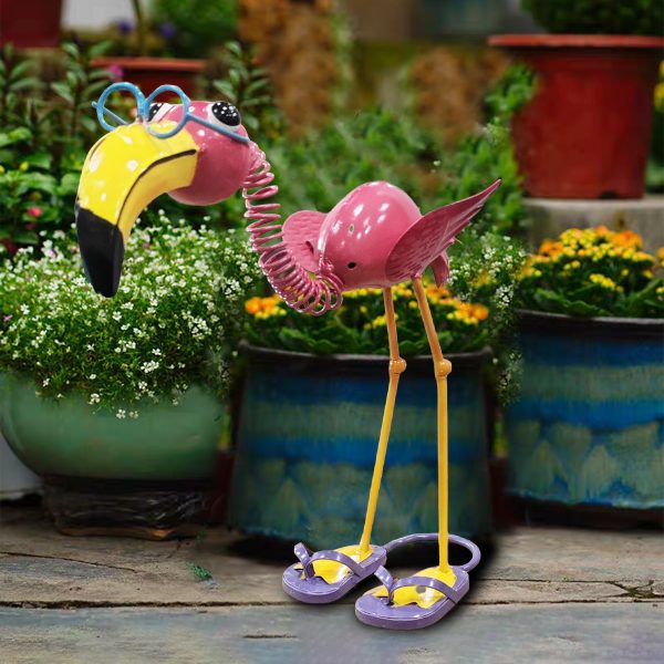 1pc Metal Flamingo - Image 2