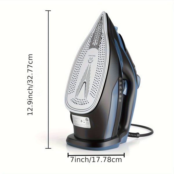[Steam Iron] Powerful Steam Iron, Stainless Steel Soleplate Iron With Retractable Cord | Auto-off, Anti-Drip, Ironing, Clothes Iron - Image 7