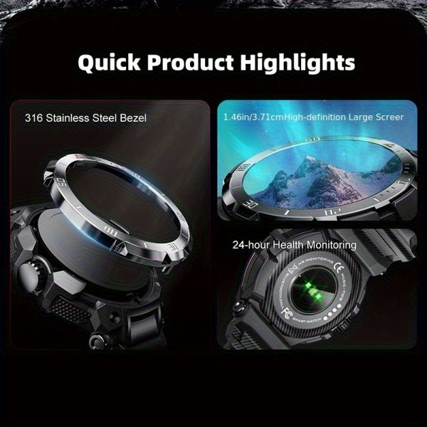 Men's Smartwatch, Sports Headphones And Smartwatch Two-in-one, Ultra-long Standby for 30 Days, High Quality, Multiple Sports Modes, NFC Unlocking, Health Monitoring, Message Notifications, Sleep Tracking, Compatible with IOS And Android. - Image 7
