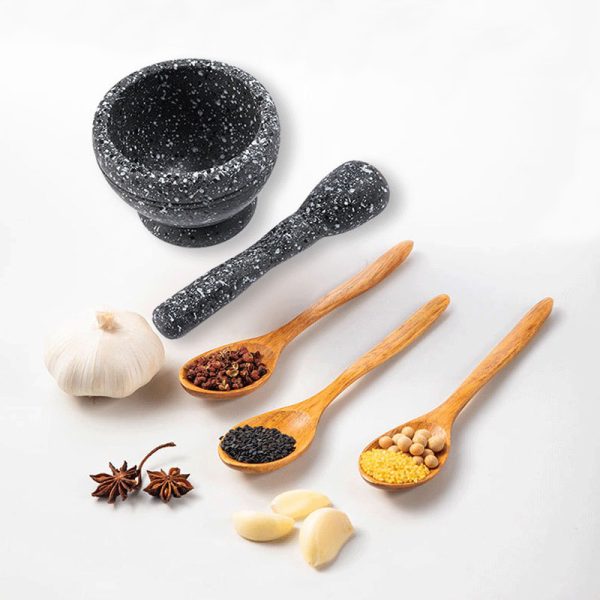 Grinding Bowl Set Kitchen Garlic Paste Bowl Vanilla Crusher Kitchen Peper Crusher Food Grade PP Material Multi-purpose Grinder Household Garlic Paste Tool Seasoning Spice Tool Cereal and Complementary Food Grinder Kitchen Gadgets - Image 3
