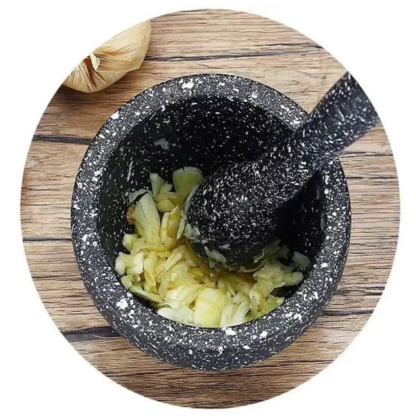Grinding Bowl Set Kitchen Garlic Paste Bowl Vanilla Crusher Kitchen Peper Crusher Food Grade PP Material Multi-purpose Grinder Household Garlic Paste Tool Seasoning Spice Tool Cereal and Complementary Food Grinder Kitchen Gadgets - Image 9