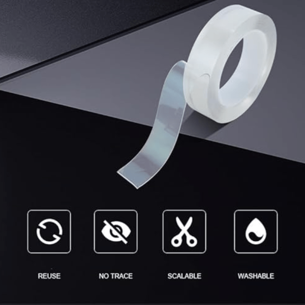6/3pcs Super Strong Double-sided Tape, Heavy-duty Nano Double-sided Tape, Reusable, Seamless And Washable Transparent Double Tape, Strong Adhesive Strip, Suitable for Homes, Offices And Cars - Image 8