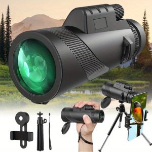1/ 2pcs 10X42 High Definition Monoculars, Suitable for Adult Use, 10X Magnification, 42Mm Objective, Manual Focus, FMC Coated Lens, with phone Adapter And Tripod, For Activities, Travel, Bird Watching And Sporting Events ( Local Warehouse Direct)