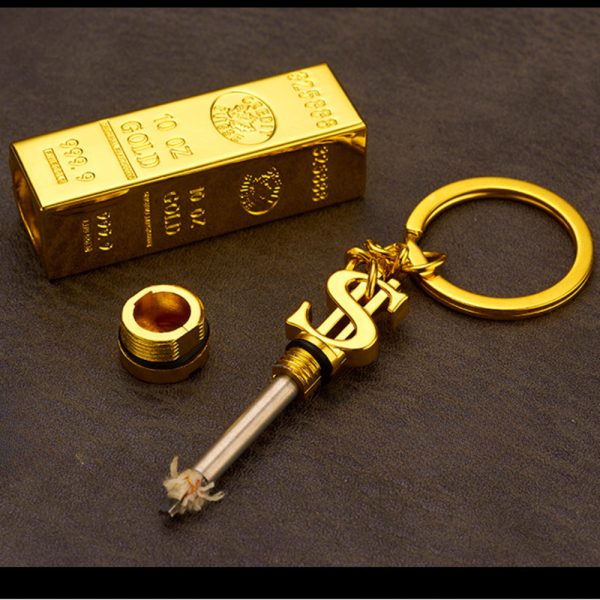 1/3/5pcs Permanent Lighter, Creative Golden Bar Small Match Stick, Multi-functional Metal Kerosene Lighter, Mini Igniter, Suitable for Outdoor Camping Fire-making, Gift for Boyfriend Or Father (without Oil), Without Battery - Image 4