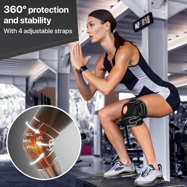 Professional Knee Brace with Side Stabilizers & Patella Gel Pads - Adjustable Snap Closure, Breathable Mesh & Durable Fabric for Maximum Knee Support, Fast Recovery - Men & Women, Knee Brace for Knee, Sports Knee Brace, Secure Fit Design, Comfortable Fit, Active Lifestyle, Secure Fit Brace, Breathable Material, Active Lifestyle Gear - Image 10