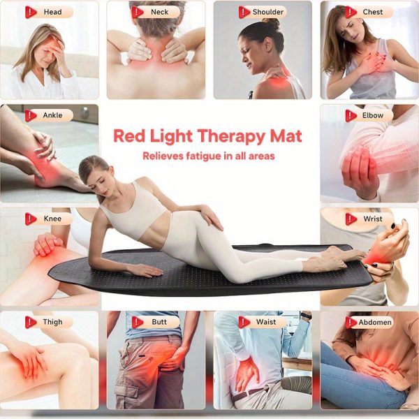 KTS Red Light Therapy Mat Designed for Comprehensive, Measuring 71, 4 by 33 Inches, Featuring 1370 Beads with Dual Wavelengths of 660Nm And 850Nm, And 5 Adjustable Levels - Image 7