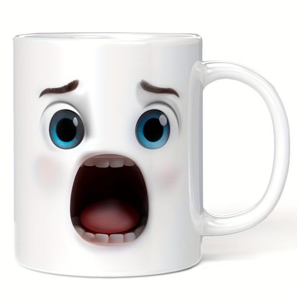 [Ceramic Coffee Mug] 11oz Fun 3D Cartoon Face Ceramic Coffee Mug - Leak-Proof, Insulated, Dishwasher Safe - Perfect Birthday & Holiday Gift - Image 4