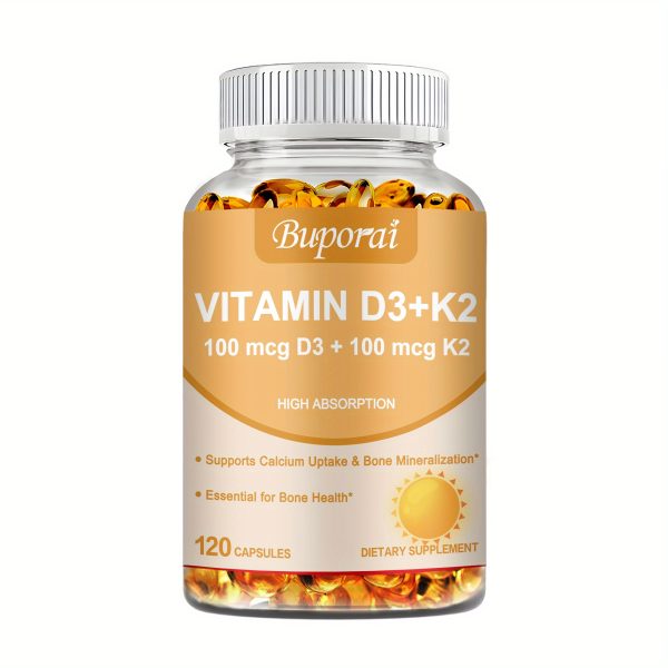 Vitamin D3 K2 - Joint & Bone Health, Supports Calcium Absorption, Premium Formula - 120pcs - Image 7