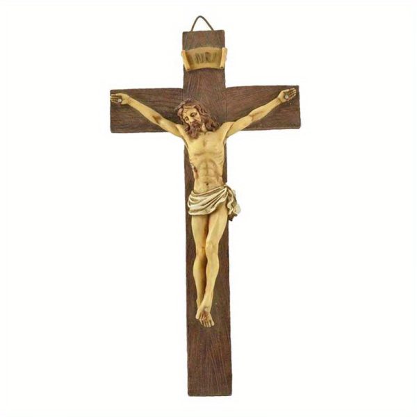 Resin Religious Wall Art - Jesus Christ Crowned with Thorns, Cross of Jesus, Indoor Decor for Home or Church, Spiritual Wall Decor | Elegant Craftsmanship, No Electricity Needed, Religious Wall Art - Image 5
