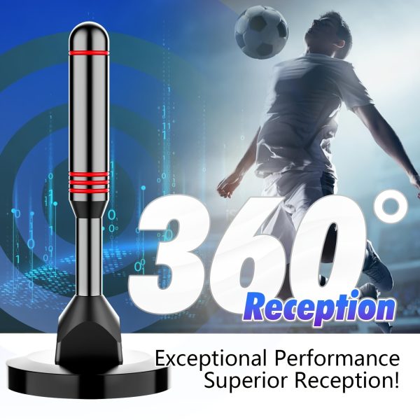 2025 Smart Indoor TV Antenna with 360° Rotating Magnetic Base – Long Distance Reception, Cable-Free Installation for Clear Local Channels, Sleek Black Design, High-Quality Connectivity for Flat Screen & Analog TVs, Cablefree Viewing | Modern Antenna Design | Durable Antenna, Antenna for Tv - Image 5