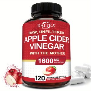 Apple Cider Vinegar Capsules 1600mg - Supports Digestion and Energy Levels for Men and Women - 120 Capsules