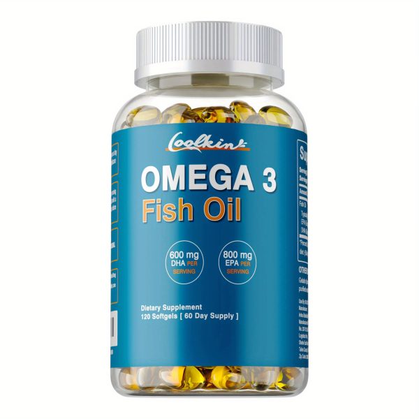 120pcs Omega 3 Fish Oil with EPA & DHA - Supports Vision, Light Beige, Heart & Brain Health - Essential for Overall Wellness - Image 5