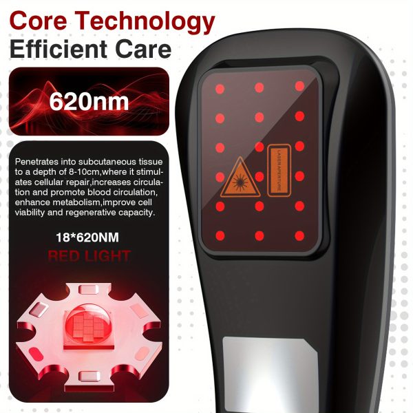 Handheld Red Light Relax Device, Portable Pain Relief Device for Body Joints Shoulders Elbows Knees Back Muscle&Tissue - Image 2