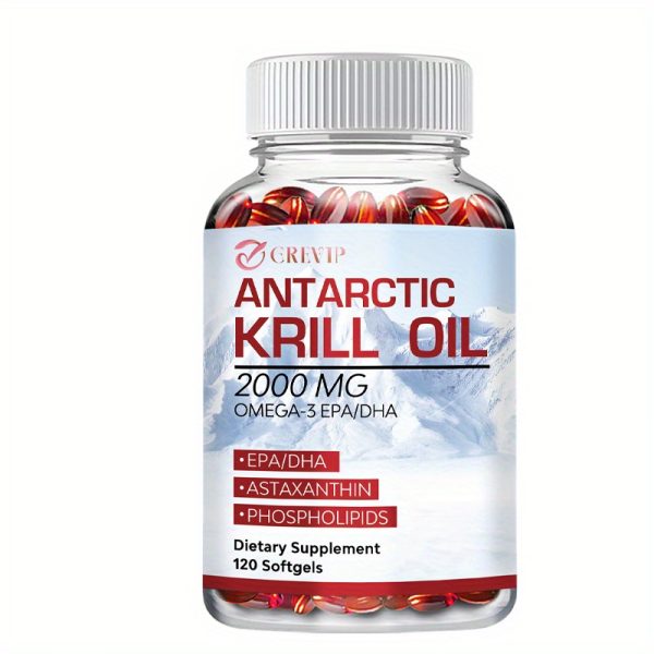 Antarctic KRILL Oil - with EPA & DHA, Astaxanthin, Heart Health Support, Supports Joint and Skin Health - 120pcs - Image 3
