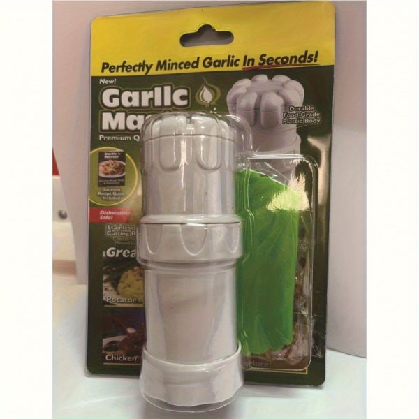1pc Heavy-Duty Manual Garlic Press, Crusher, Chopper, Peeler - Multi-Purpose Kitchen Tool with Non-Slip Base, Compact Design for Home & Restaurant Use - Easy to Clean & Dishwasher Safe Garlic Pressor, Culinary Accessory, Practical Kitchenware, Food Prep, Ergonomic Handle, Durable Plastic, Professional Cooks - Image 7