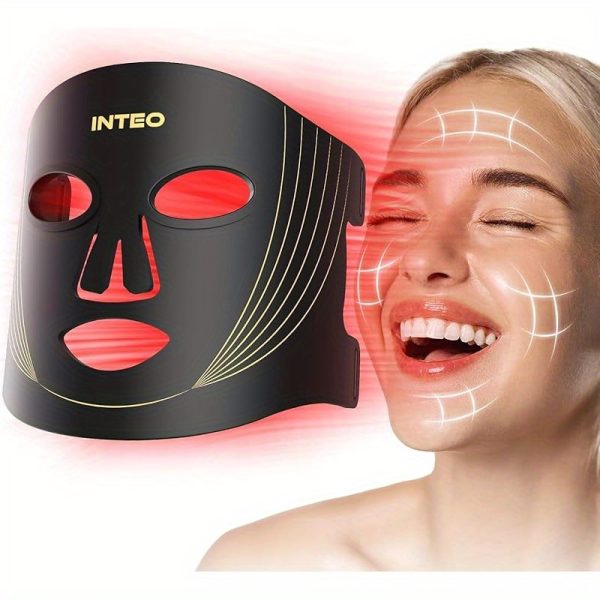 180 LED Beads 3 Modes Portable Led Face Mask Light with Remote, 850nm Mask with Timing Function at Home - Image 6