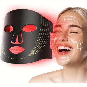 180 LED Beads 3 Modes Portable Led Face Mask Light with Remote, 850nm Mask with Timing Function at Home