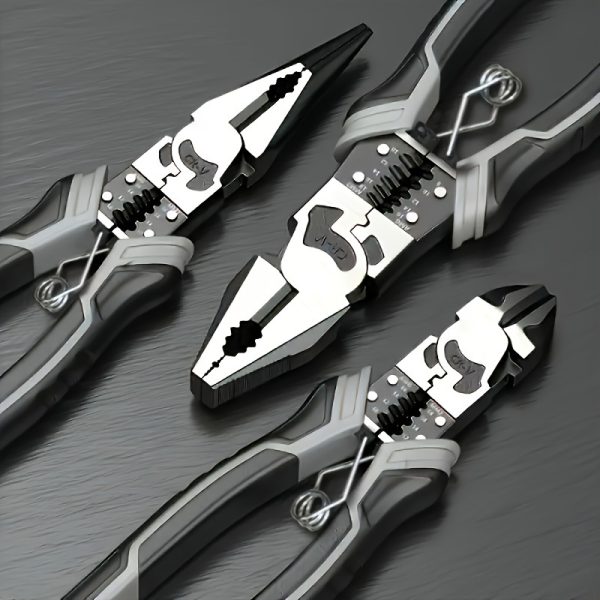 1pc Industrial Grade Multi-Function Pliers with PVC Handle- Chrome Vanadium Steel Automatic Wire Stripper and Cutter, Non-Electric Professional Tool, Suitable for Electricians, DIY, Metalworking, Durable Construction Essentials - Image 4