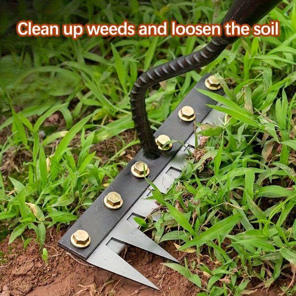 A Heavy-Duty Horticultural Weeding Rake, Metal Weeding Hand Rake, Used for Gardening And Soil Aeration, for Turning Soil And Cleaning Weeds, Excluding Handle - Image 7