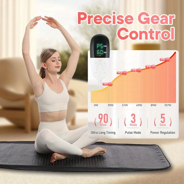 KTS Red Light Therapy Mat Designed for Comprehensive, Measuring 71, 4 by 33 Inches, Featuring 1370 Beads with Dual Wavelengths of 660Nm And 850Nm, And 5 Adjustable Levels - Image 6