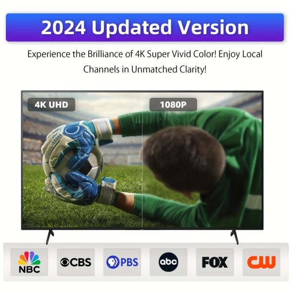 2025 Smart Indoor TV Antenna with 360° Rotating Magnetic Base – Long Distance Reception, Cable-Free Installation for Clear Local Channels, Sleek Black Design, High-Quality Connectivity for Flat Screen & Analog TVs, Cablefree Viewing | Modern Antenna Design | Durable Antenna, Antenna for Tv - Image 3