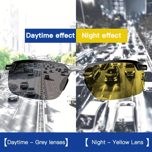 2pcs Pro Night Vision Driving Glasses - Enhanced Visibility, Anti-Glare, Protection, Semi-Frameless Design, Yellow-Tinted Lenses for Safe Night Driving & Racing Enthusiasts - Image 7